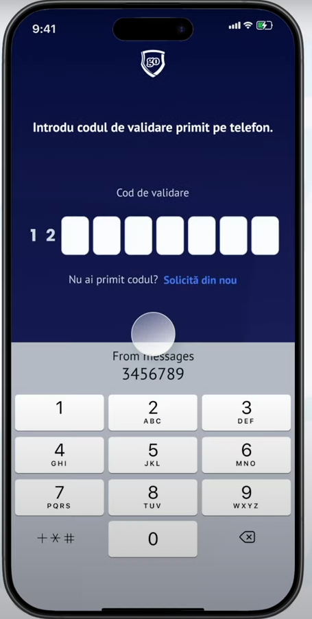 Cod verificare telefon BT Go